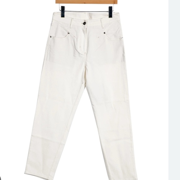 MARCELL VON BERLIN Jeans, ‎ Off-White Ankle Cropped Premium European Denim - Picture 1 of 9